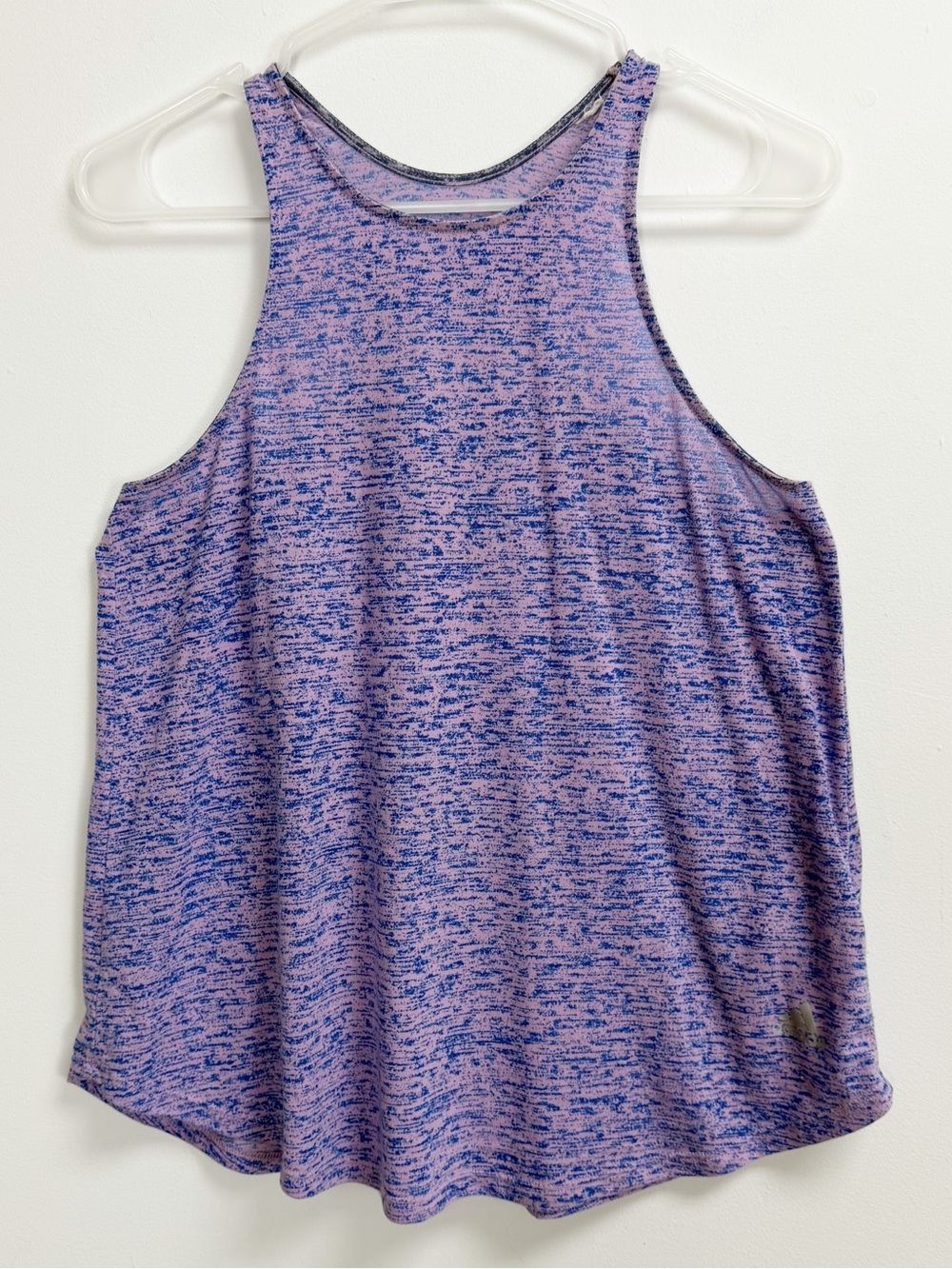 Adidas Shirt Womens Medium Purple Blue Logo Racerback Tank Top Climalite